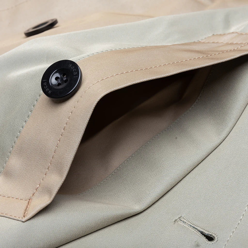 Cotton Gabardine Coat Khaki Beige
