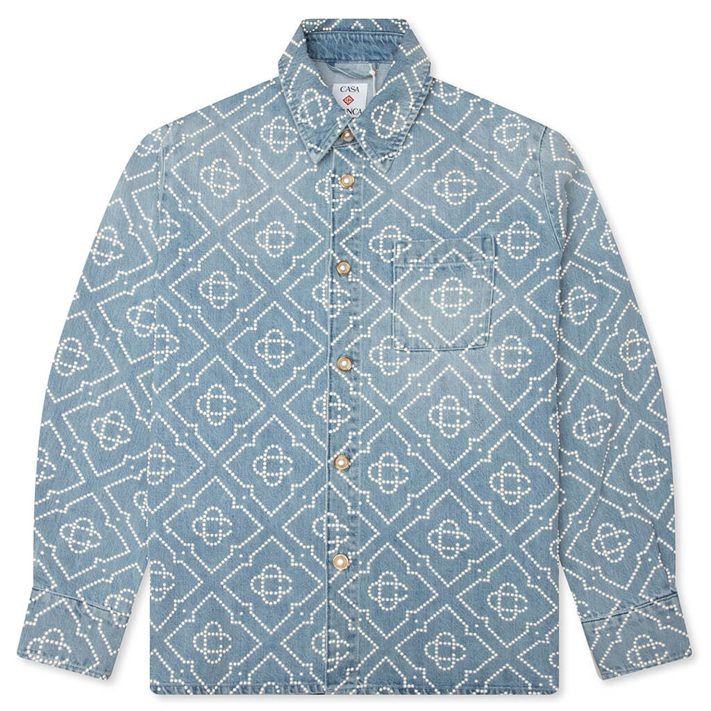Pearl Monogram Denim Shirt Pearl