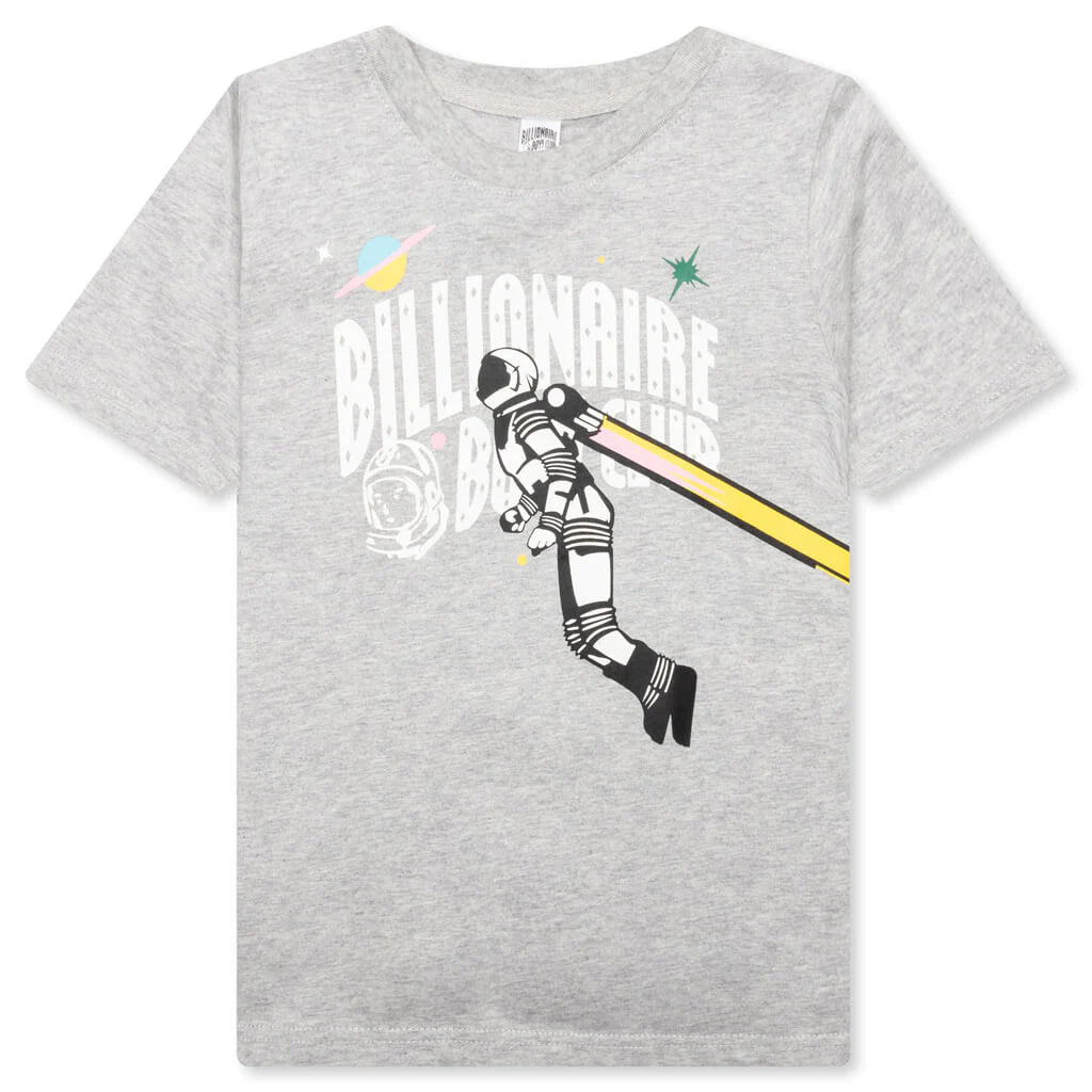 Kids BB on My Way S S Tee Heather Grey