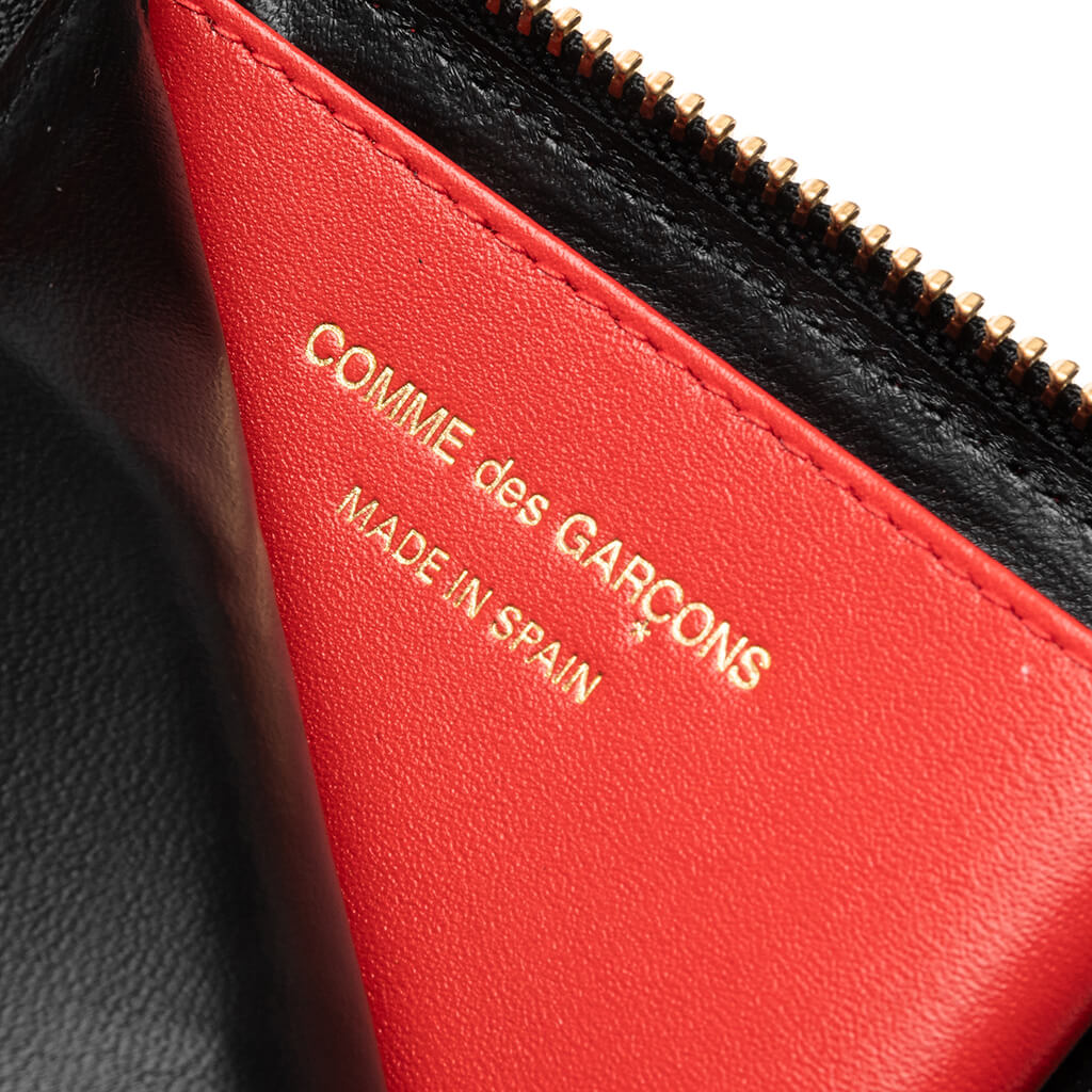 Comme des Garcons SA3100HL Huge Logo Zip Wallet Red