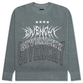 Embroidered Metal Logo Crewneck Titanium