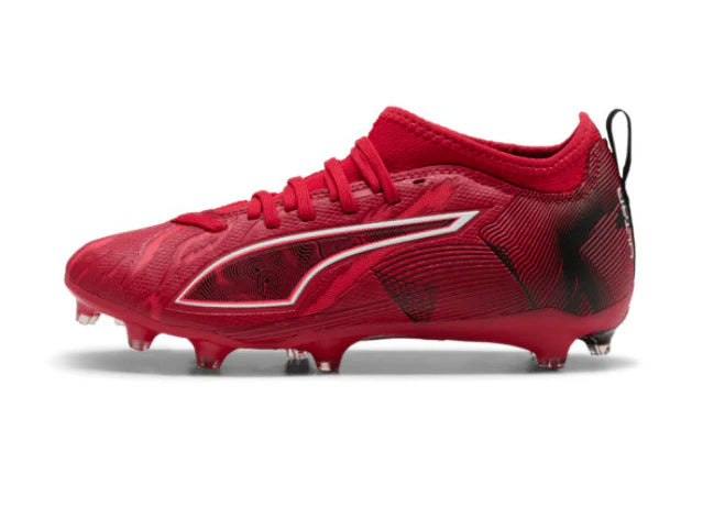 PUMA Ultra 6 Match CP FG AG Firm Multi Ground Kids Soccer Cleats Black Red
