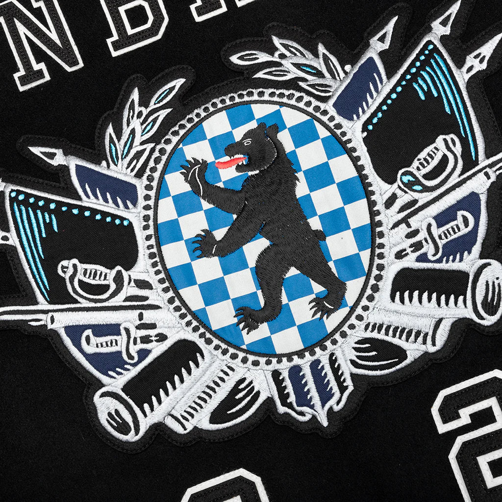 Stadium Jacket Black White