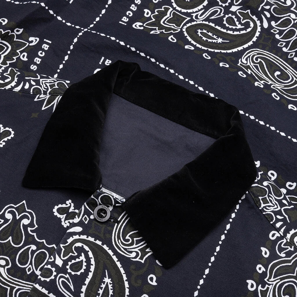 Bandana Print Shirt Navy