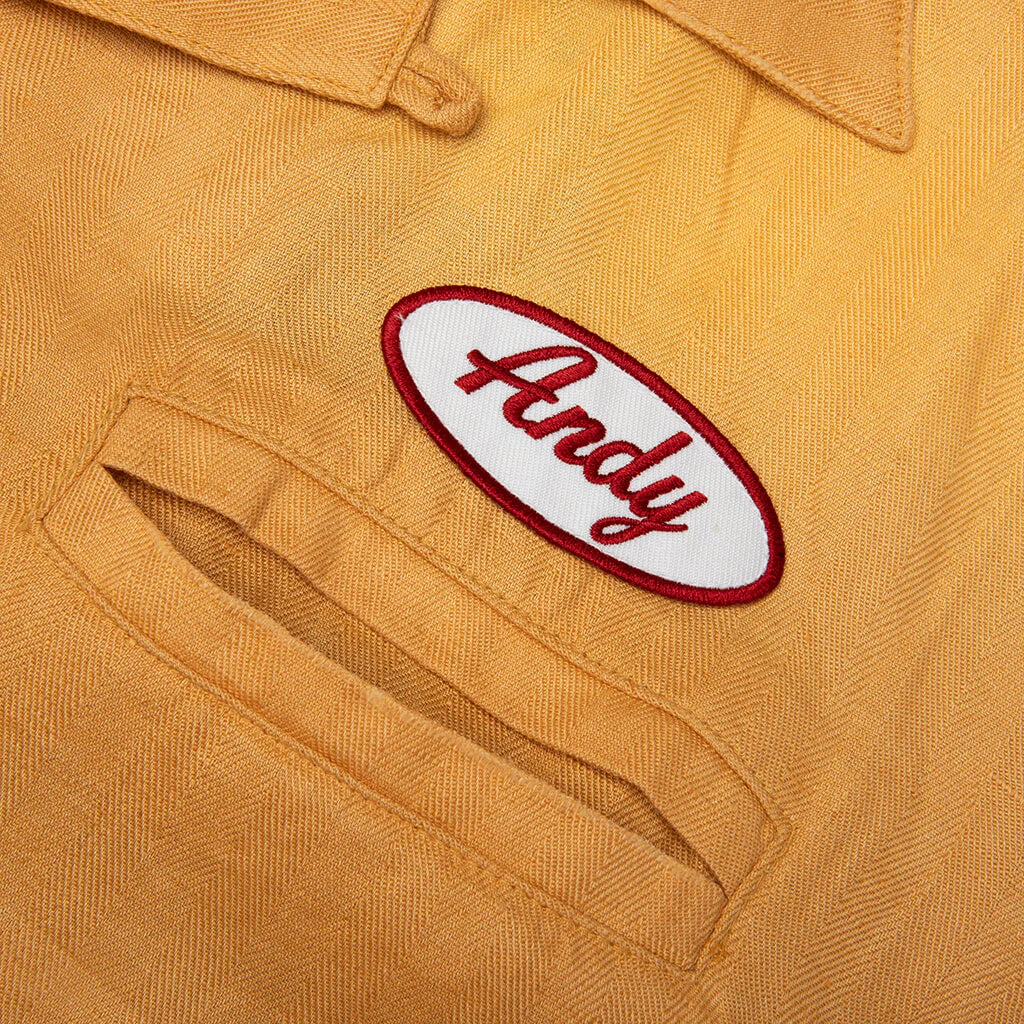 Montauk S S Bowling Shirt Yellow