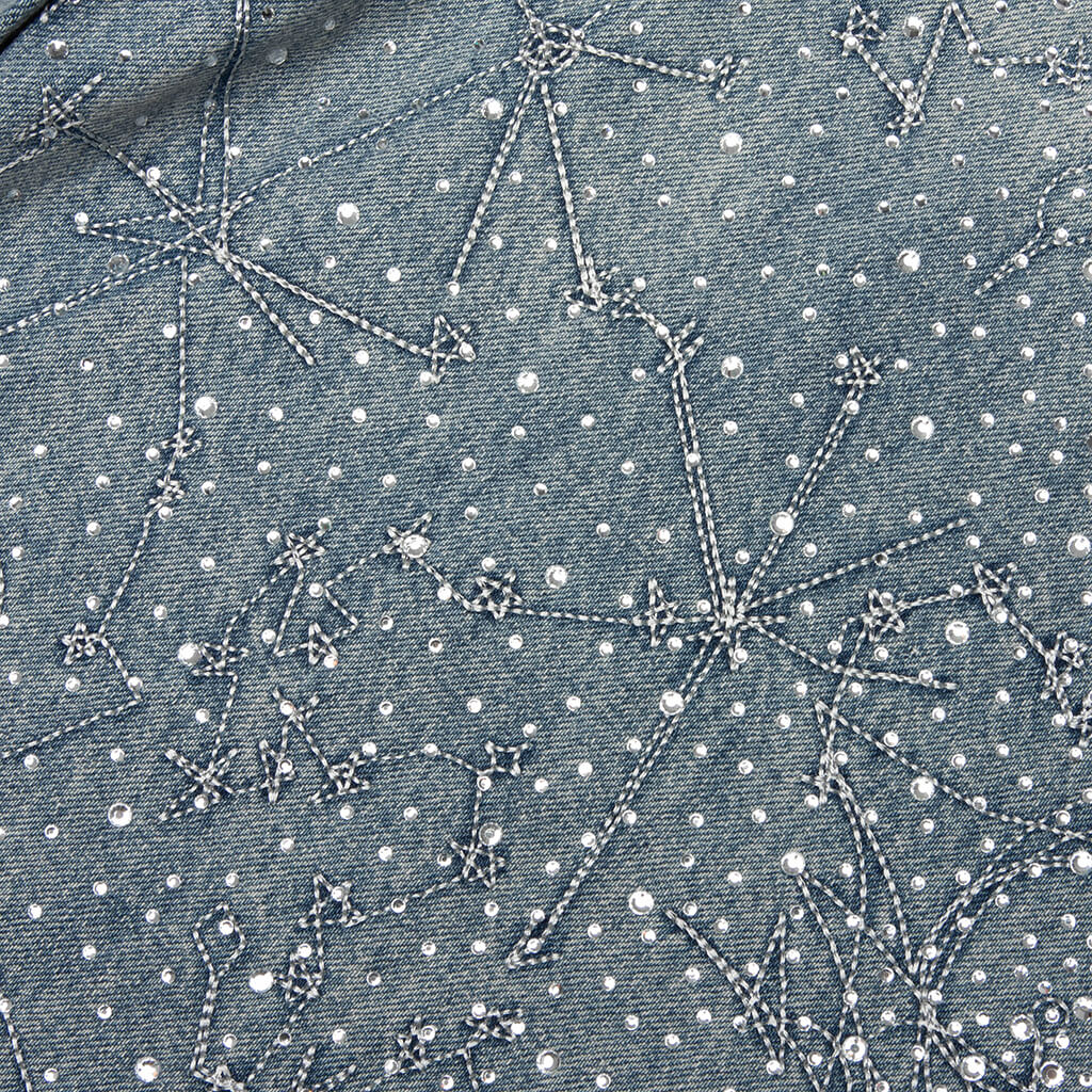 20K Zodiac Diamond Denim Pants Blue