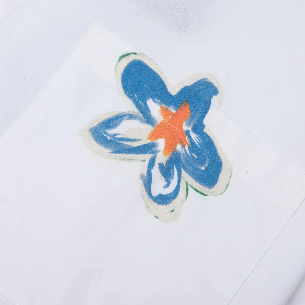 Super Bloom Cropped S S Shirt White