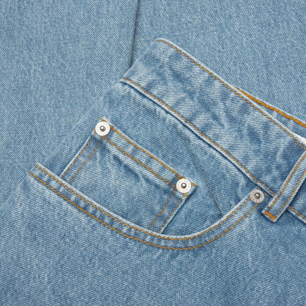 Peyter Washed Denim MW Pants Light Blue