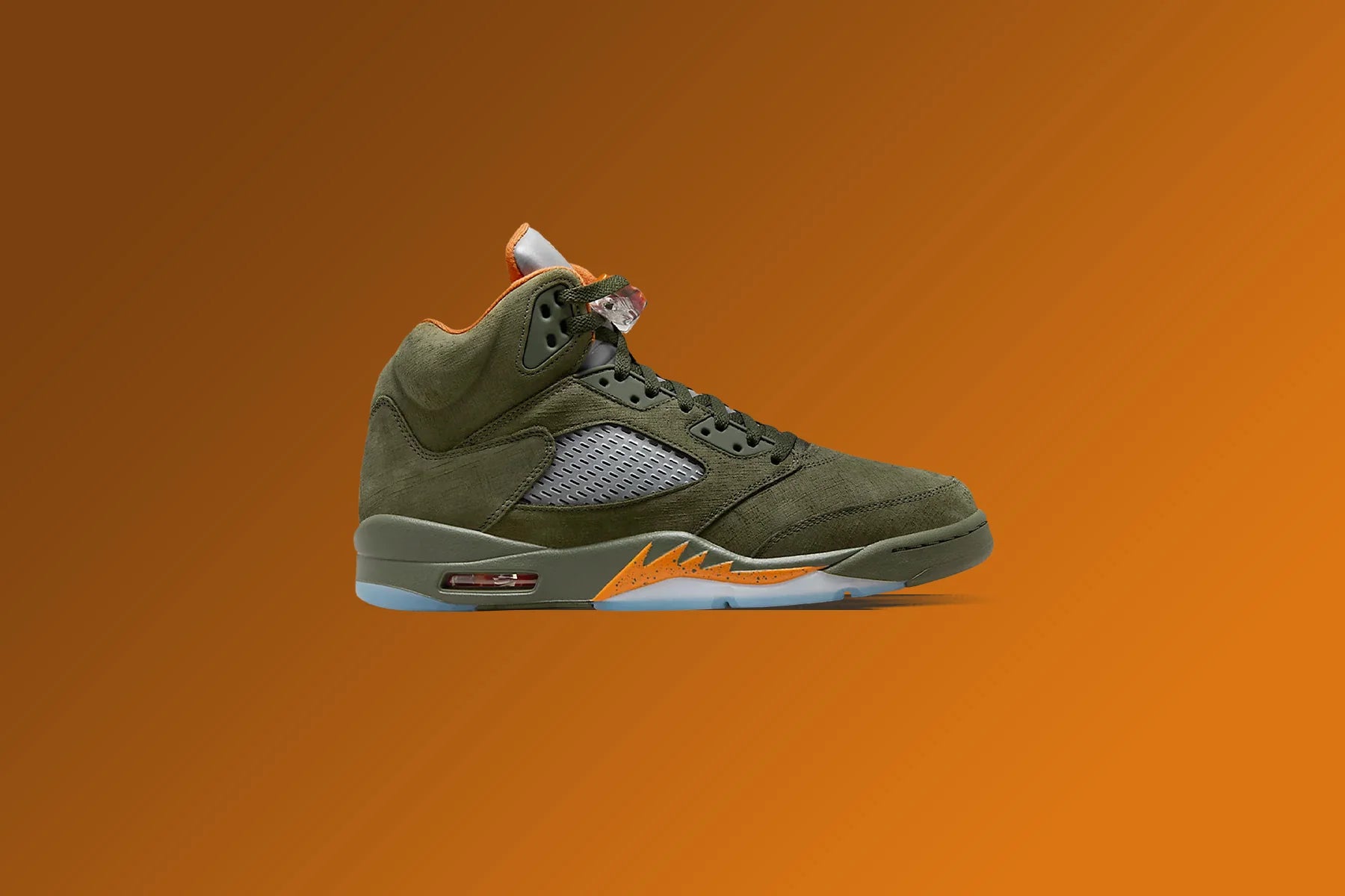 Air Jordan 5 Retro Olive Army Olive Solar Orange
