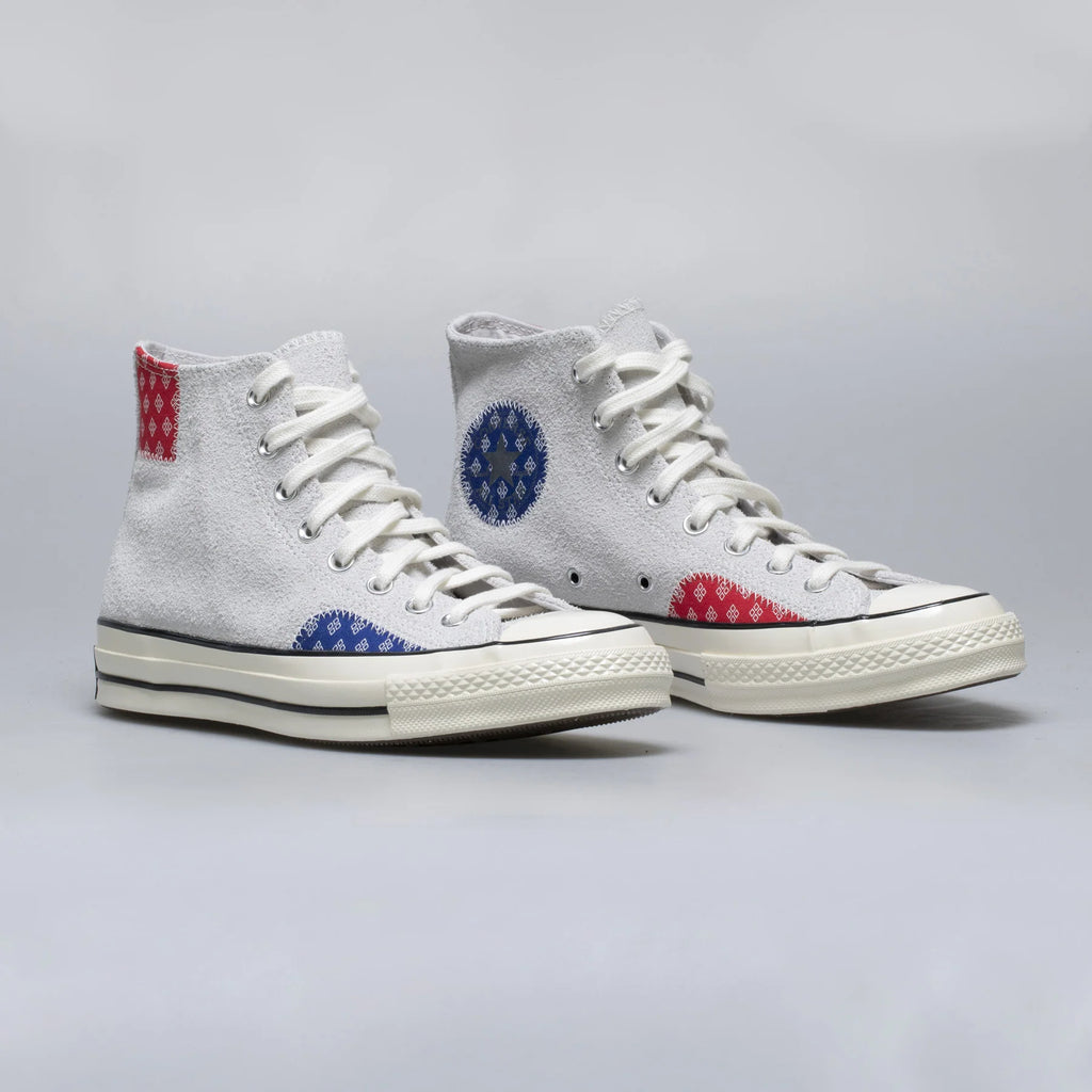 Twisted Prep Chuck Taylor 70 High Top Mens Lifestyle Shoe Grey Bone Blue Red Black