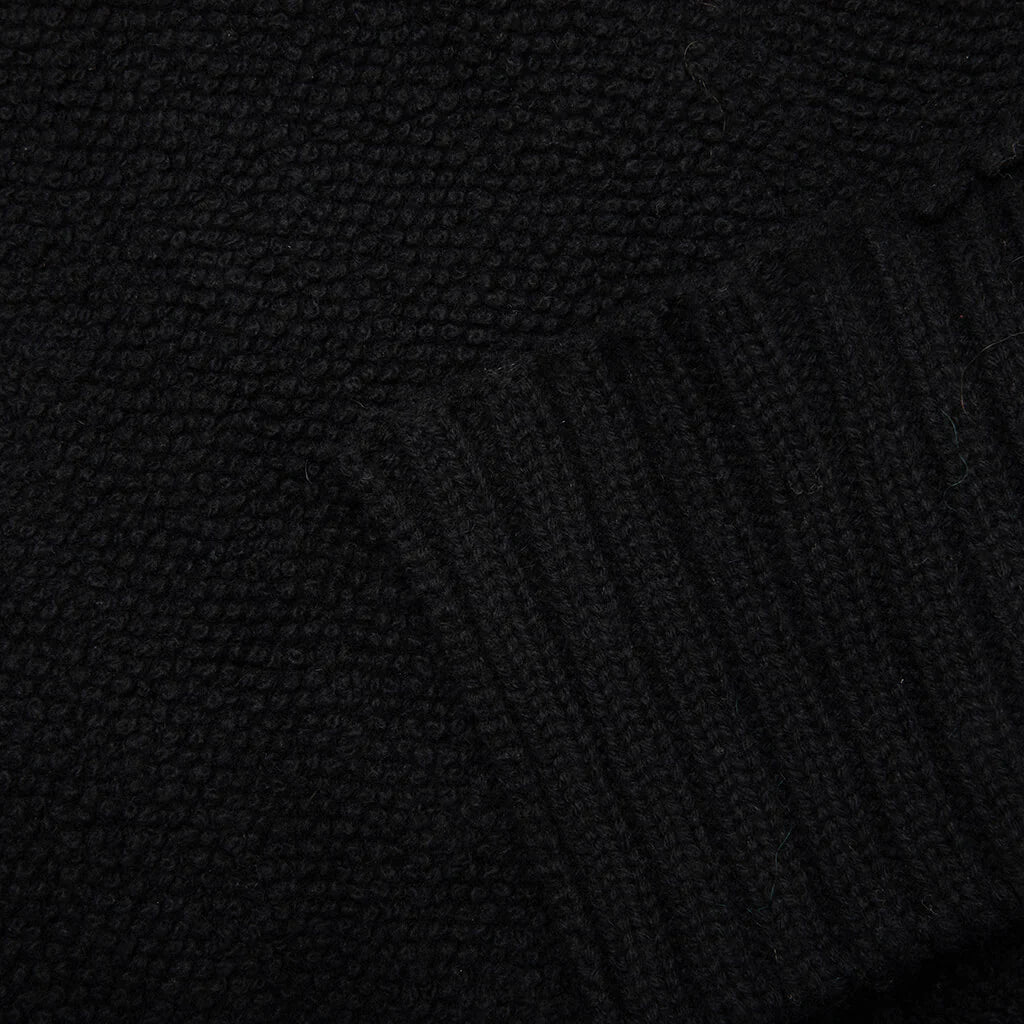 Wool Knit Cardigan Black