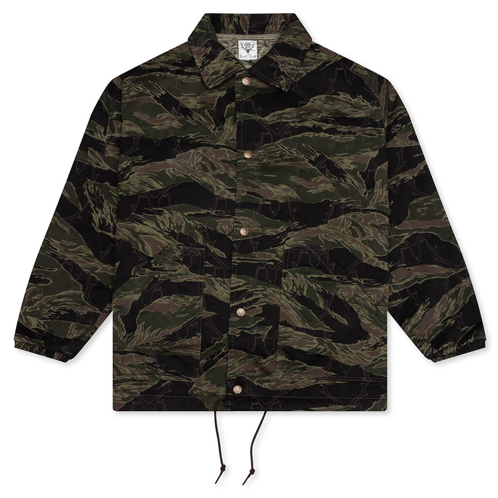 Coach Jacket Skull Quilting Tiger Camo