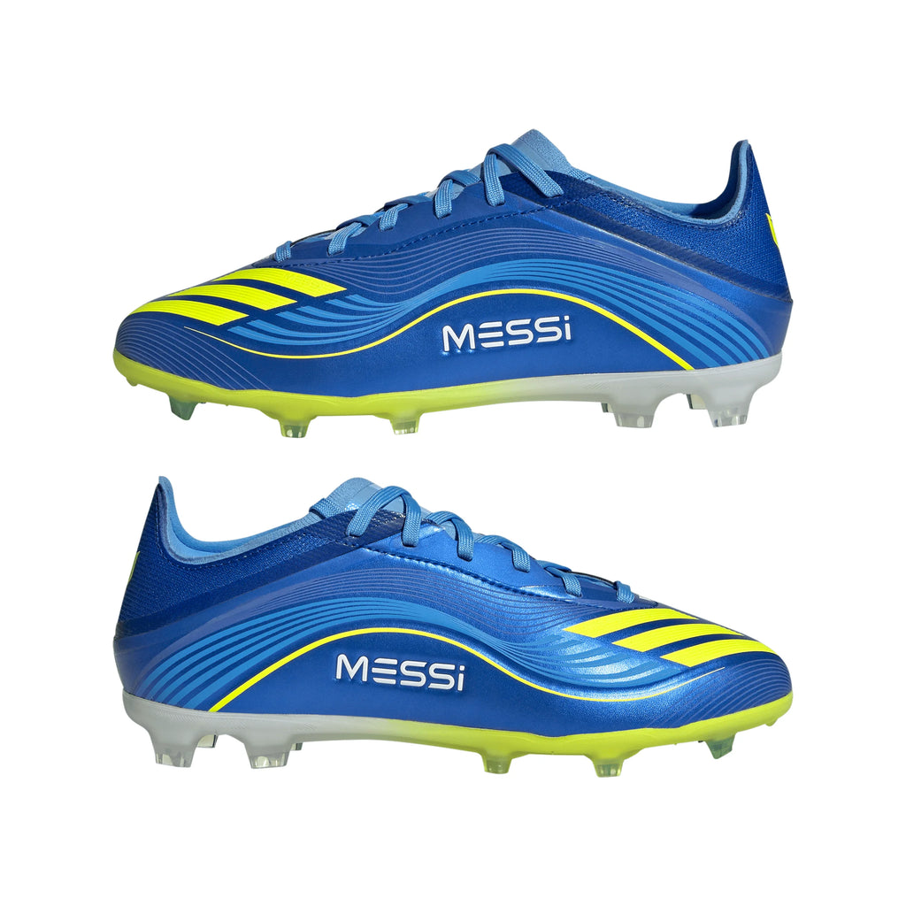 adidas F50 Messi Elite FG Youth Soccer Cleats Royal Blue Yellow Blue