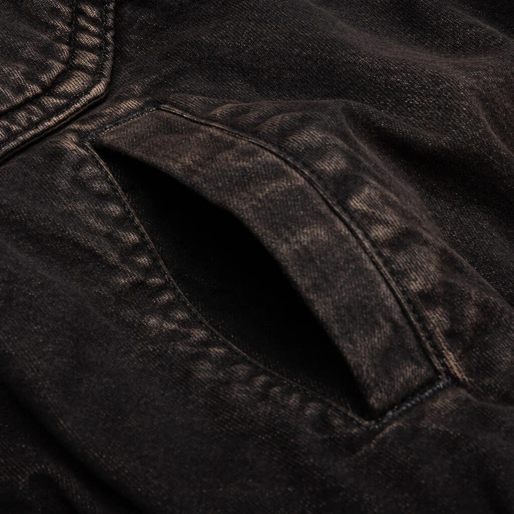 Puffer Denim Jacket Black