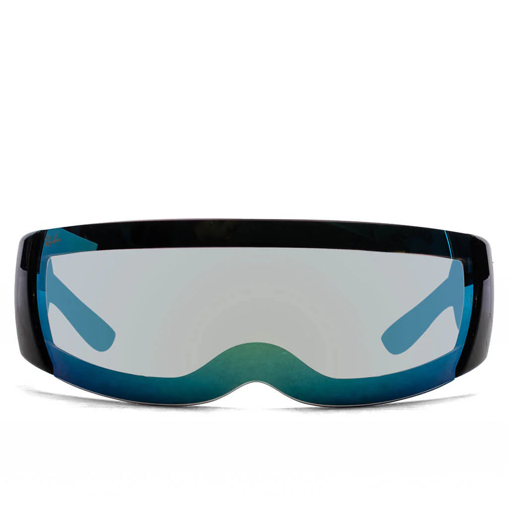 Ray Ban x AAP Rocky Ultra Wrap 002 Black Light Grey Mirror Blue