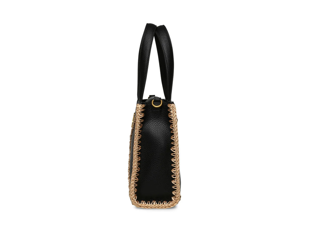 Bolso Steve Madden Baris Negro y Dorado para Mujer