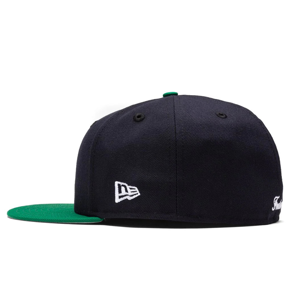 Feature x New Era Old English Fitted Cap Navy Green