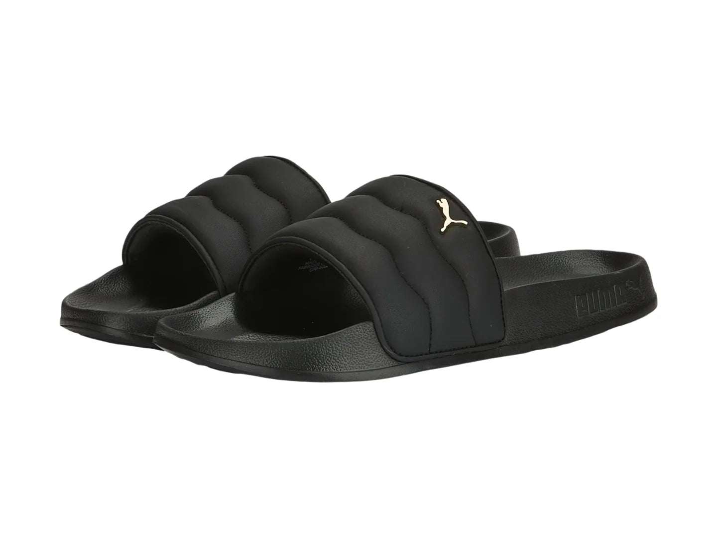 Sandalias PUMA Leadcat 20 Puffy Negro y Dorado para Mujer
