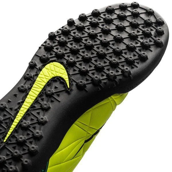 Nike Junior HyperVenom Phelon II TF Tuft Soccer Cleats Volt Black Hyper Turquoise