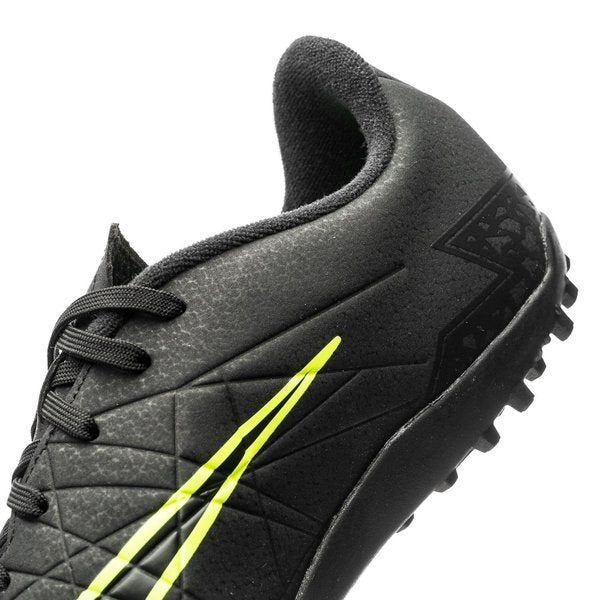 Nike Junior HyperVenom Phelon II TF Tuft Soccer Cleats Black Volt