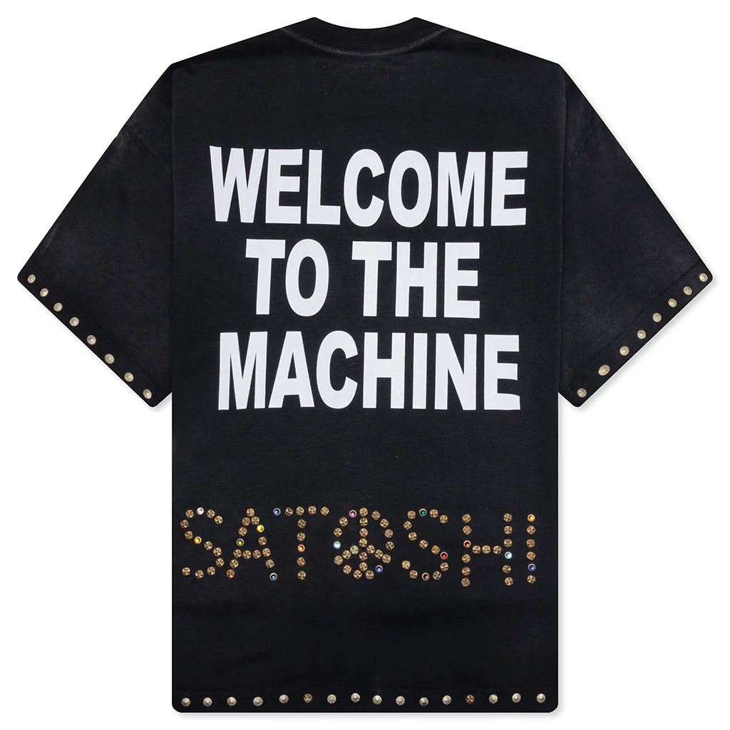 Welcome To The Machine Tee Washed Black