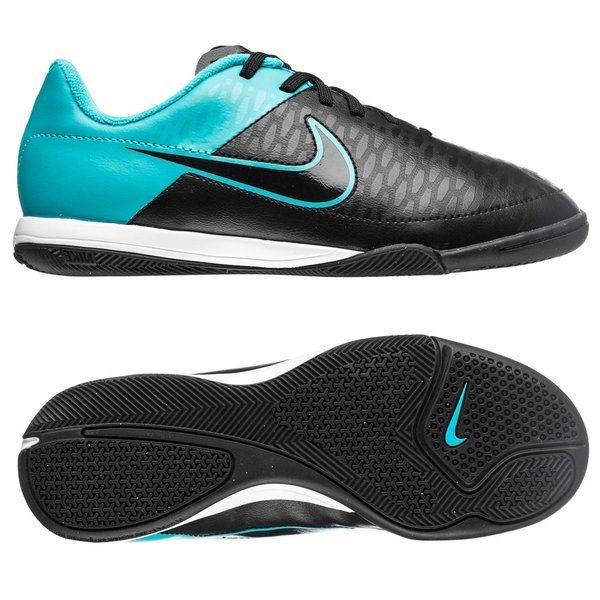 Nike JR Magista Onda IC Indoor Soccer Shoes Black Turquoise Blue
