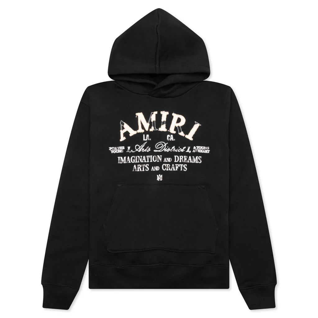 Distressed Arts District Hoodie Black