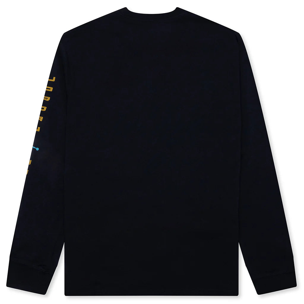 Brooklyn AJ11 Graphic L S Tee Black