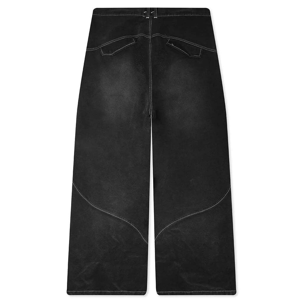 Sun Bleached Slant Pant Washed Black