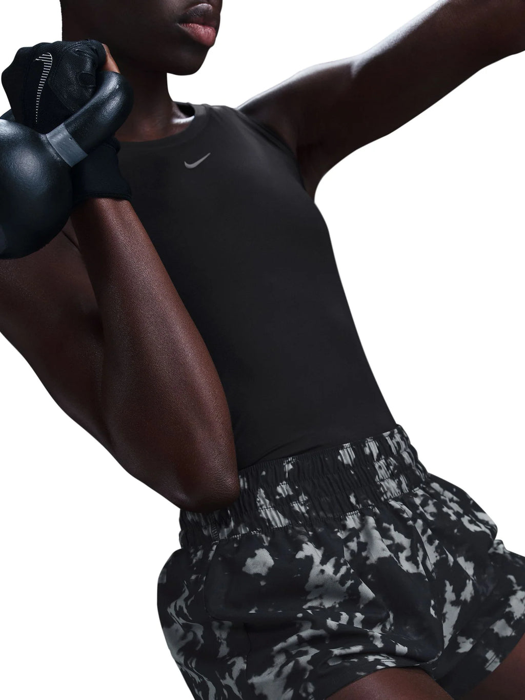 Nike Womens One Dri FIT Brief Lined Printed Shorts