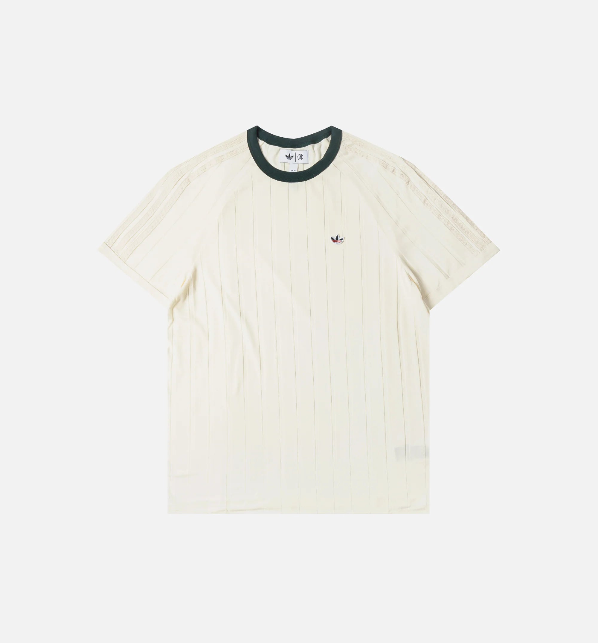 Clot x Adidas Ribbed Tee Mens Short Sleeve Shirt White Green Night