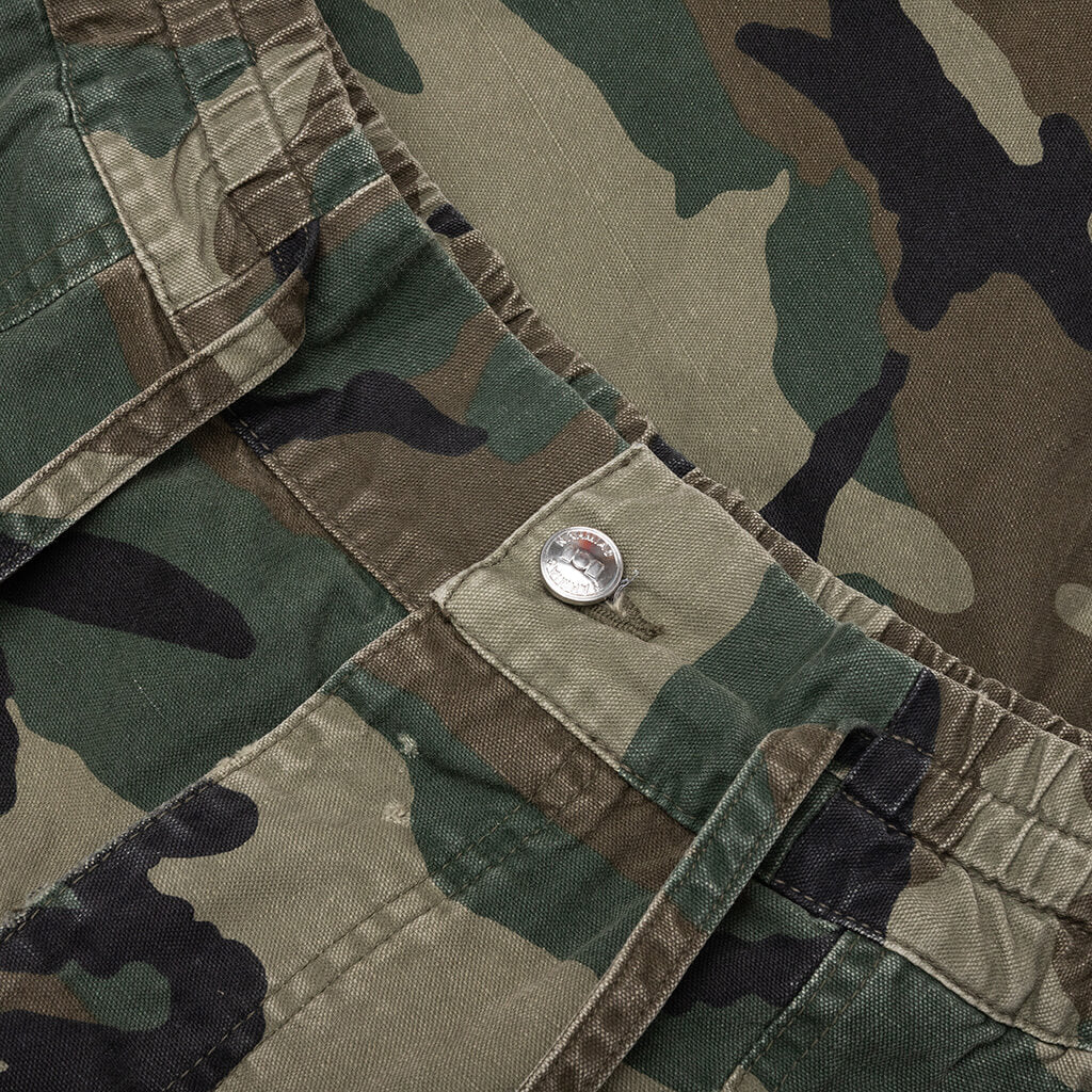 Camo Pleated Cargo Shorts Camo