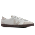 Womens Volley Leather White Natural Bark
