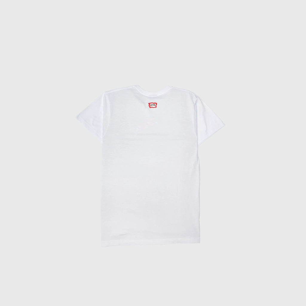 Peralta Mens Short Sleeve T Shirt White Red Blue
