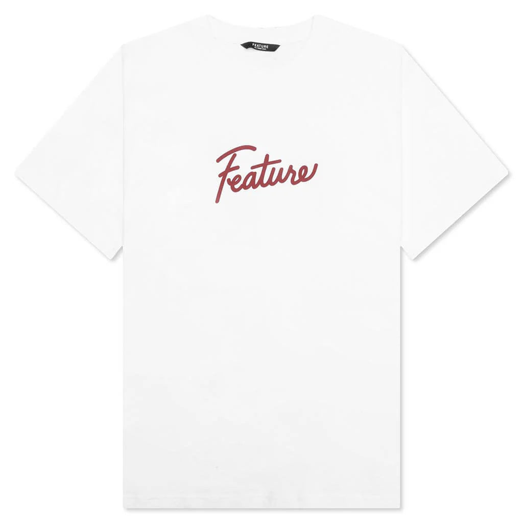 Script Tee Optic White
