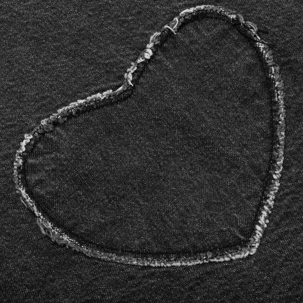 Heart Patchwork L S Shirt Heart Charcoal Wash