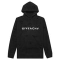 Fleece Hoodie Destroyed Effect Faded Black