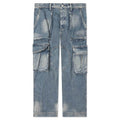 Denim Logo Cargos Light Wash