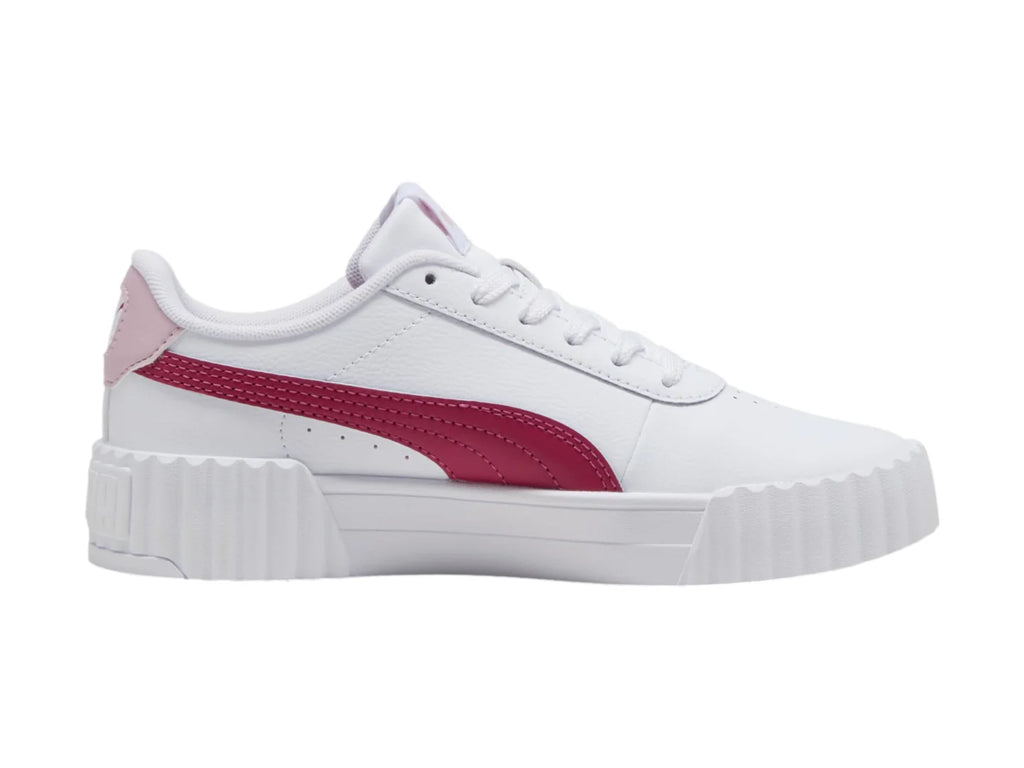 Tenis PUMA Carina 30 Blanco y Rosa para Niña