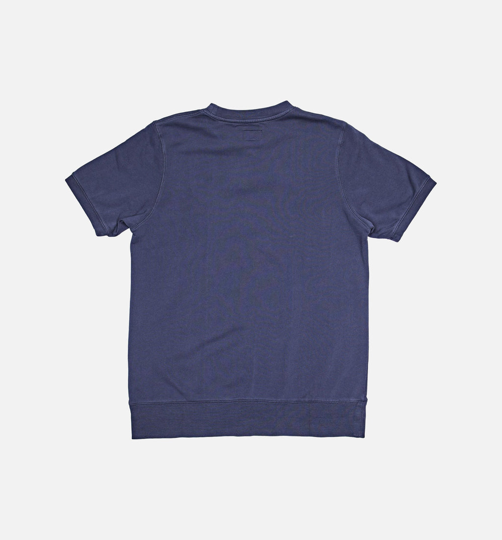 Stock Short Sleeve Crew Shirt Mens T Shirt Indigo