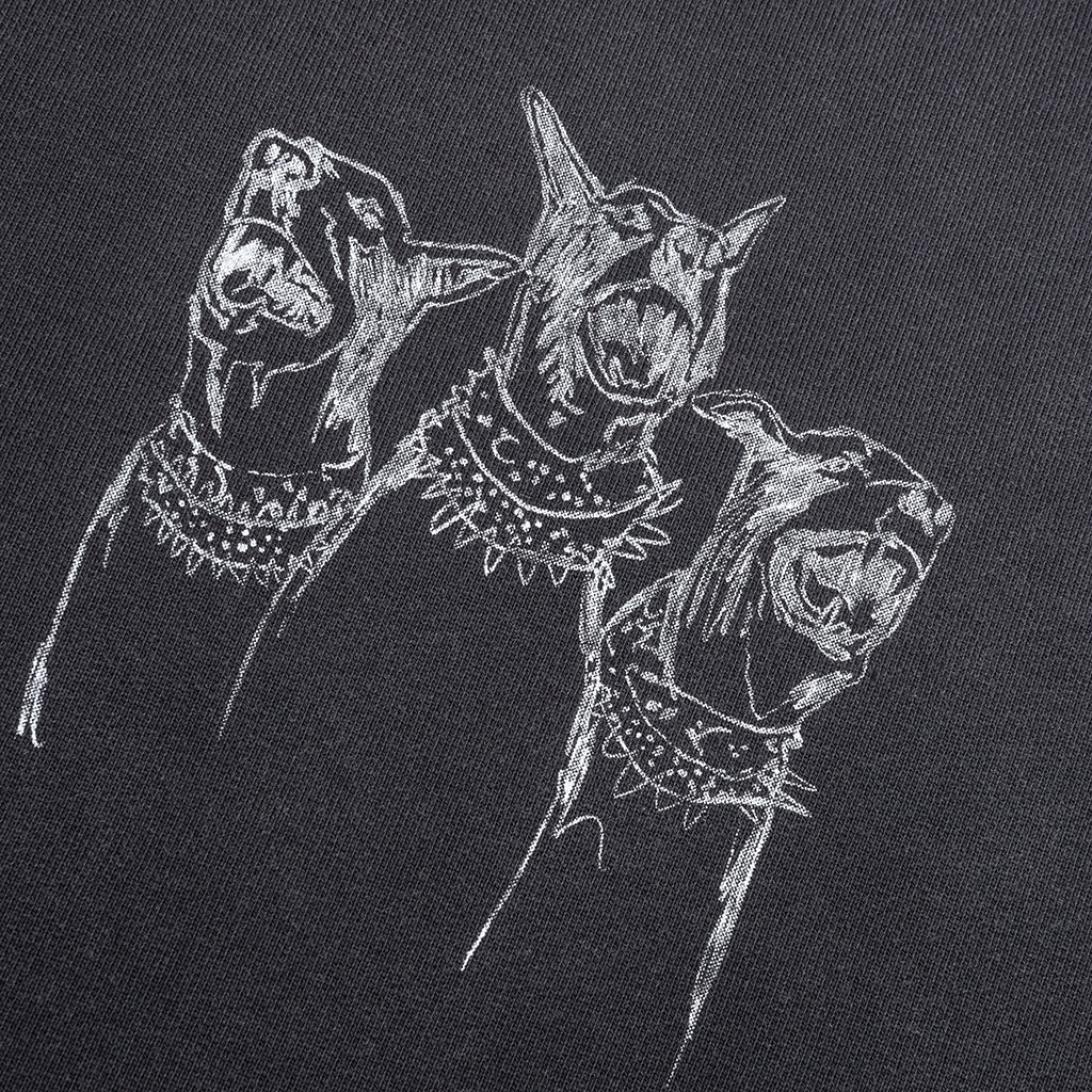 Hand Drawn Thoroughbred Dogs Hoodie Aged Black
