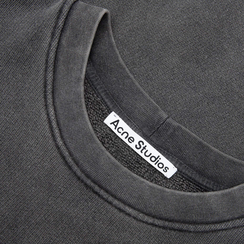 Rubber Logo Fleece Sweatshirt Faded Black