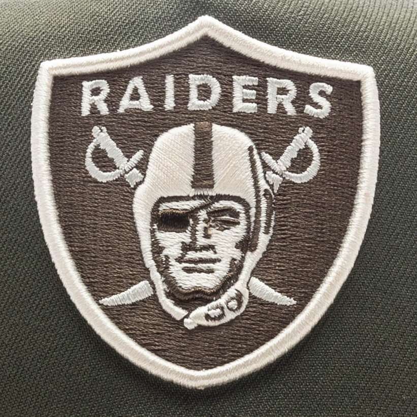FEATURE x New Era 9Fifty A Frame Snapback Las Vegas Raiders Olive Stone