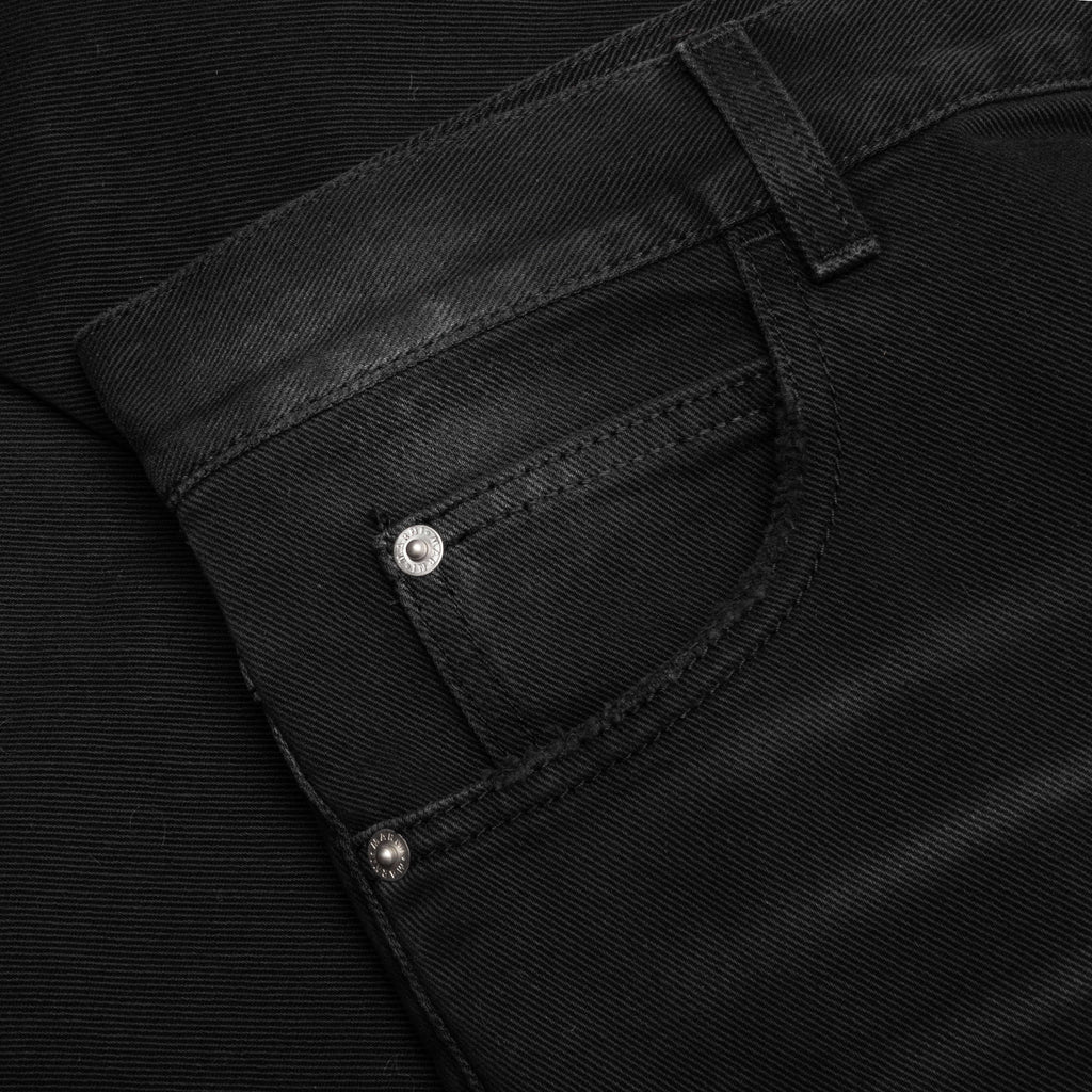 Bleached Cotton Patchwork Jeans Black
