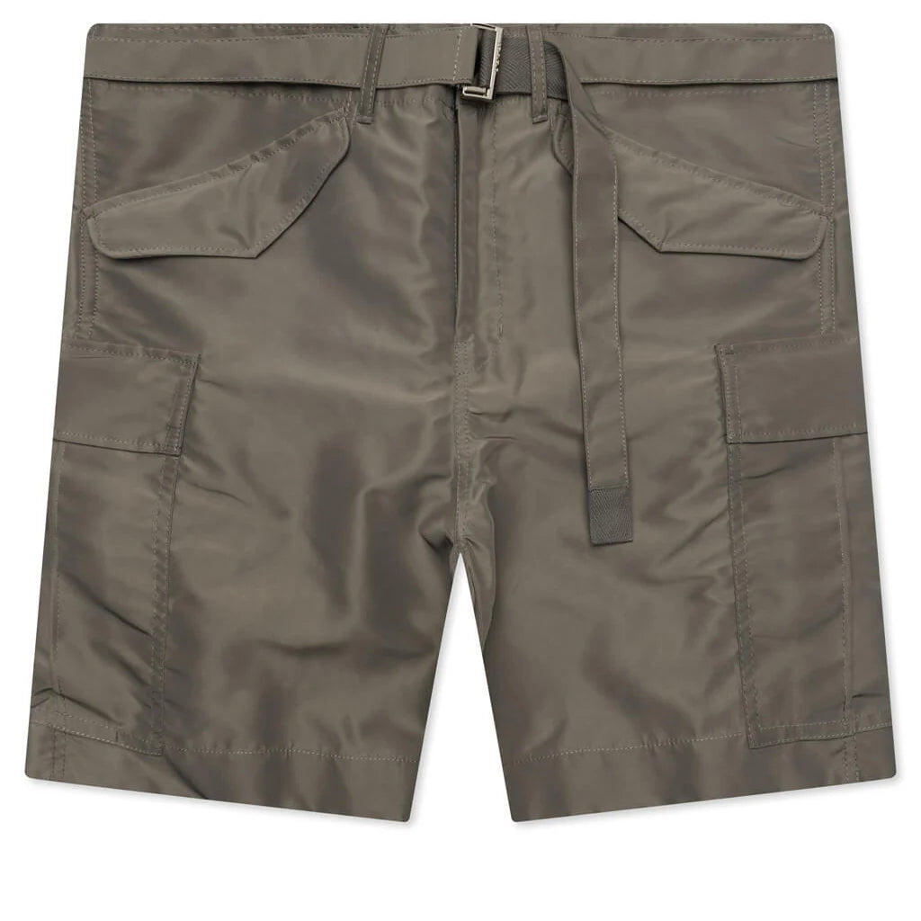 Nylon Twill Shorts Taupe