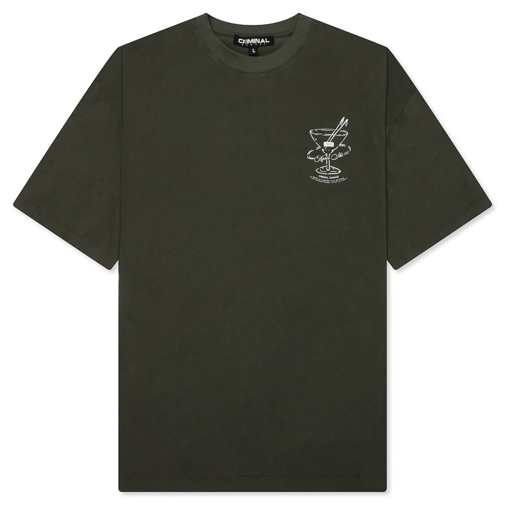 Cocktail Lounge T Shirt Dark Khaki