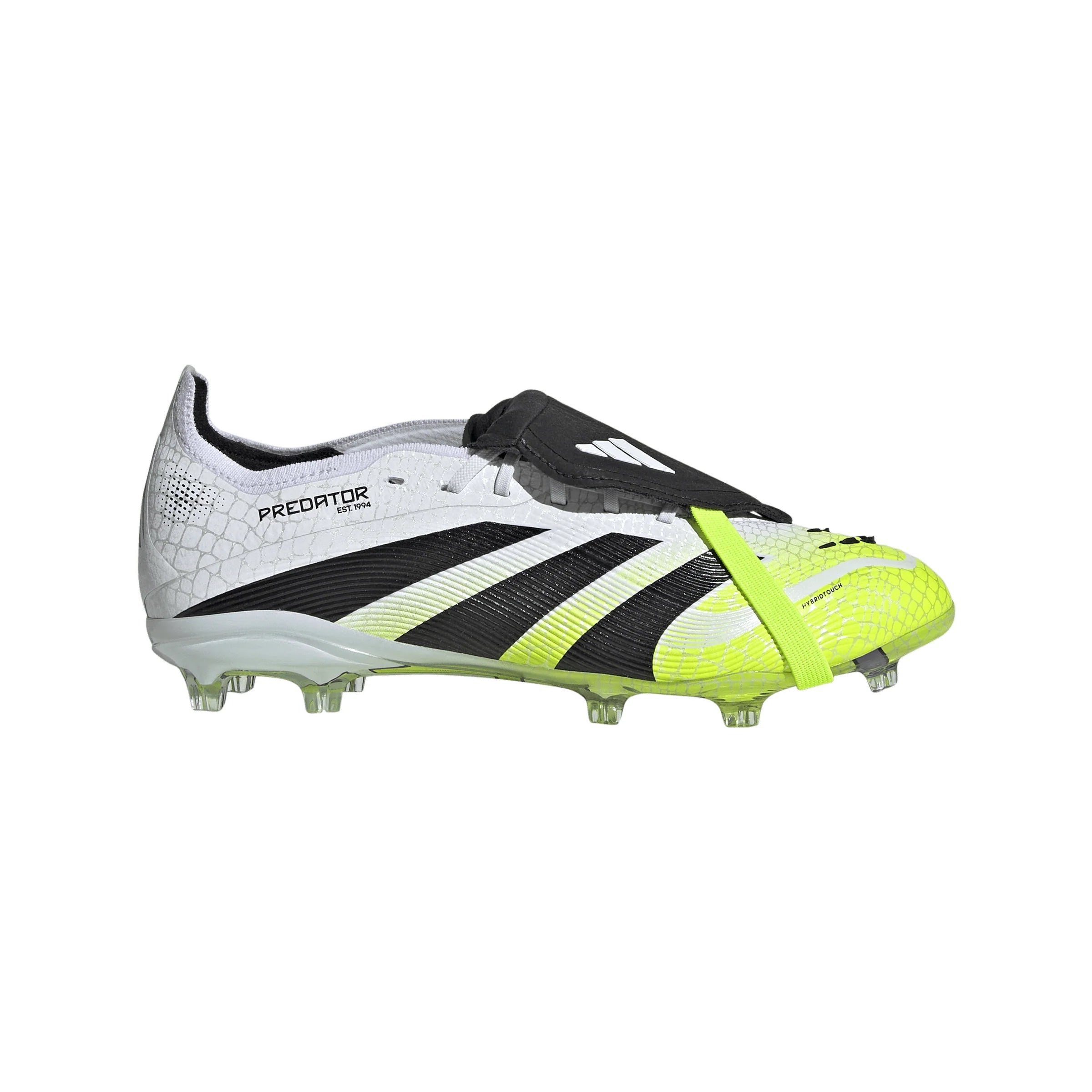 adidas Predator Elite Fold Over Tongue Youth Firm Ground Soccer Cleats White Black