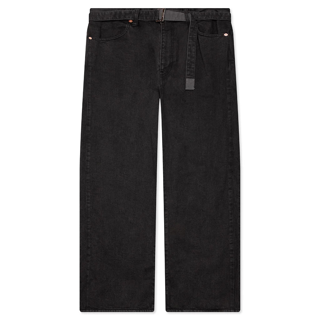 Belted Jeans Gray