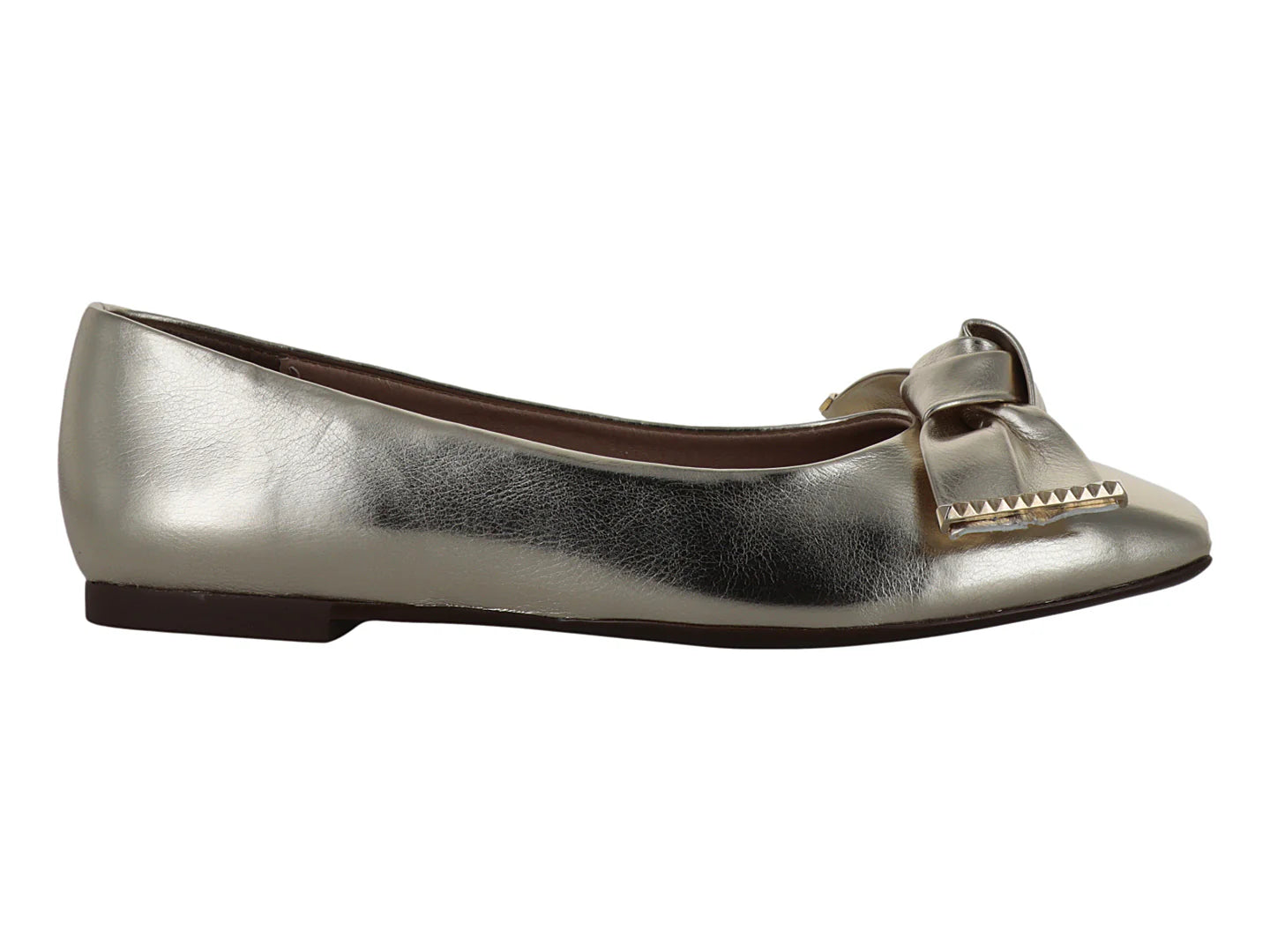 Zapatos Planos Salamandra Color Platina para Mujer