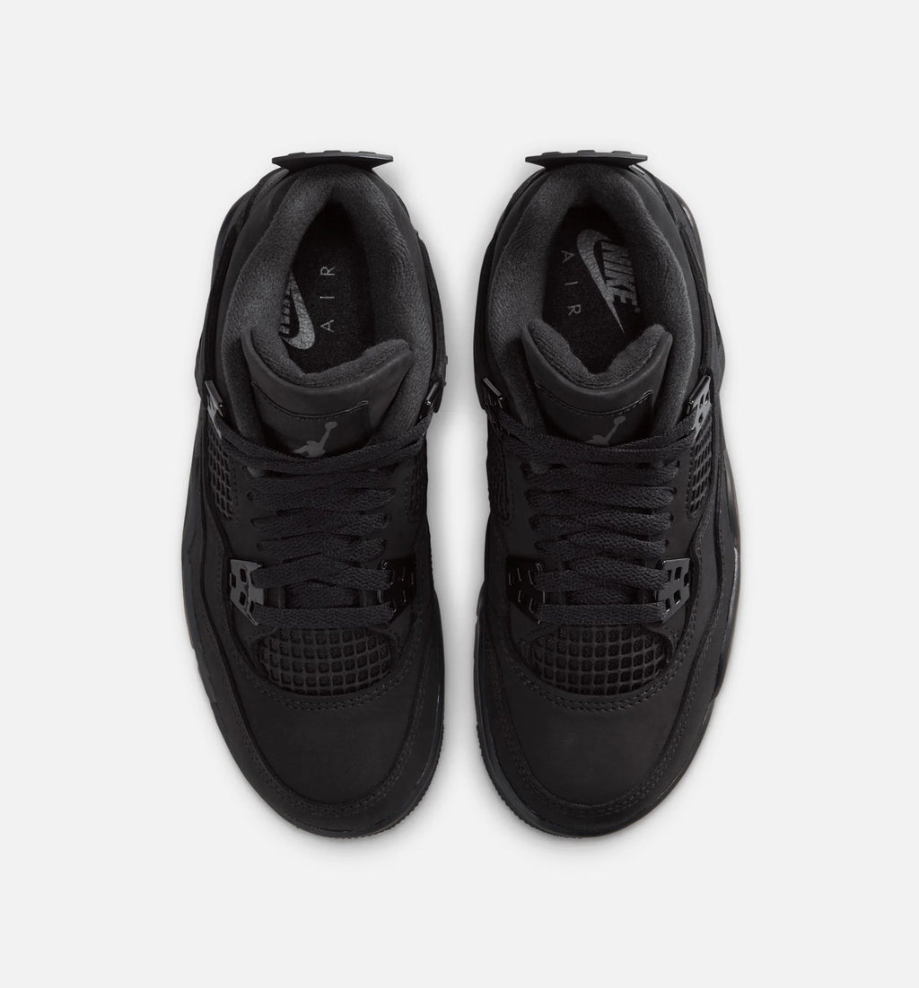 Air Jordan 4 Retro Black Cat Grade School Lifestyle Shoe Black Black Light Graphite Limit One Per Customer